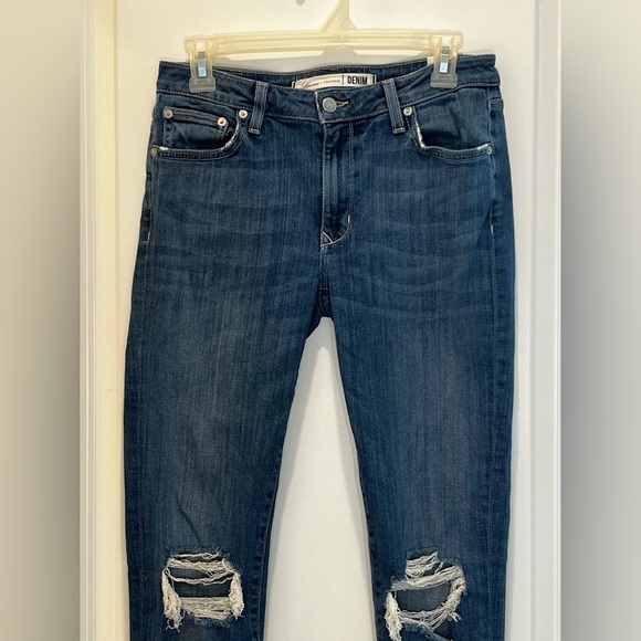 Lovers & Friends Mid Rise Skinny Ripped Jeans Size 28 - Picture 2 of 11